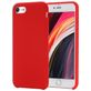 Mobigear Rubber Touch iPhone SE (2022) Siliconen Hoesje Backcover - Rood