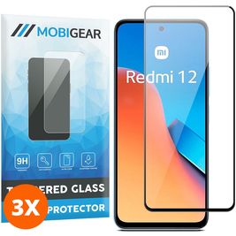Mobigear Premium Xiaomi Redmi 12 Glazen Screenprotector - Case Friendly (3-Pack)