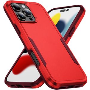 Mobigear Heavy Armor iPhone 16 Pro Max Hoesje Hardcase Backcover Shockproof - Rood