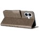 Mobigear Flowers iPhone 16 Hoesje Bookcase Portemonnee - Grijs