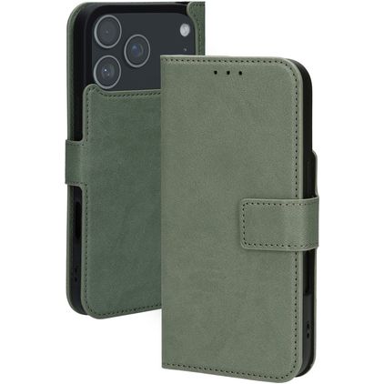 Mobiparts Classic Wallet iPhone 17 Pro Max MagSafe Hoesje Bookcase - Stone Green