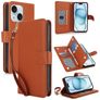 Mobigear Wallet iPhone 15 Plus Hoesje Bookcase Portemonnee - Bruin