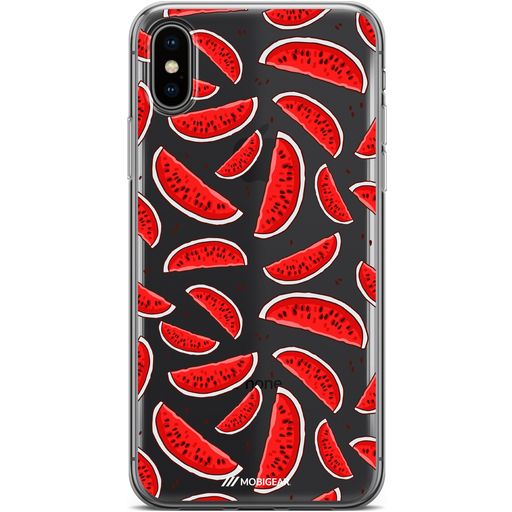 Mobigear Design iPhone XS Max Hoesje Flexibel TPU Backcover - Watermeloen