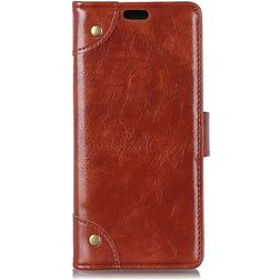 Mobigear Ranch Motorola One Power Hoesje Bookcase Portemonnee - Bruin