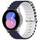 Mobigear Ocean Siliconen Smartwatch Bandje Gespsluiting - Universeel 22 mm connector - Wit / Donkerblauw