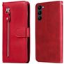 Mobigear Zipper Samsung Galaxy S23 Hoesje Bookcase Portemonnee - Rood