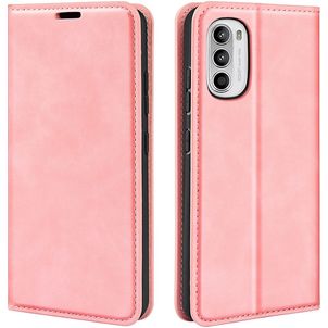 Mobigear Retro Slim Motorola Moto G82 Hoesje Bookcase Portemonnee - Roze