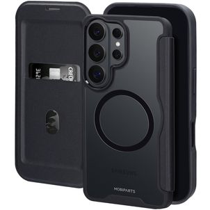 Mobiparts Shield Line Samsung Galaxy S26 Ultra MagSafe Hoesje Bookcase - Zwart