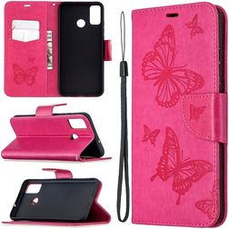 Mobigear Butterfly HONOR 9X Lite Hoesje Bookcase Portemonnee - Roze