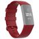 Mobigear Cross Siliconen Fitbit Charge 4 Bandje Gespsluiting - Rood