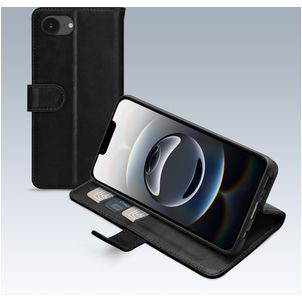 Mobilize Premium Gelly iPhone 16e Hoesje Bookcase Portemonnee - Zwart
