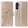 Mobigear Flowers Samsung Galaxy A17 Hoesje Bookcase Portemonnee - Goud