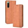 Mobigear Sensation Sony Xperia 10 IV Hoesje Bookcase Portemonnee - Bruin