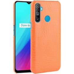 Mobigear Croco Realme C3 Hoesje Hardcase Backcover - Oranje
