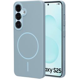 Mobiparts Slim Line Samsung Galaxy S25 MagSafe Hoesje Hardcase Backcover - Sage Green