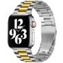 Mobigear Antwerp Stalen Apple Watch Bandje Vouwsluiting - 42/41/40/38 mm - Goud / Zilver