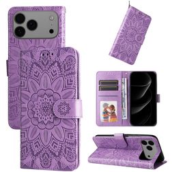 Mobigear Sunflower iPhone 17 Pro Max Hoesje Bookcase Portemonnee - Paars