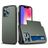Mobigear Card iPhone 13 Mini Hoesje Hardcase Backcover Shockproof met Pasjeshouder - groen
