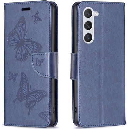 Mobigear Butterfly Samsung Galaxy S24 Hoesje Bookcase Portemonnee - Blauw