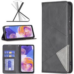 Mobigear Rhombus Slim Samsung Galaxy A23 Hoesje Bookcase - Zwart