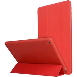 Mobigear Tri-Fold Gel iPad 9 (2021) Hoes TPU,Kunstleer Bookcase - Rood
