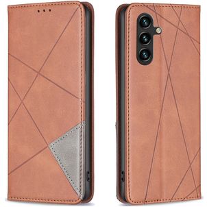 Mobigear Rhombus Slim Samsung Galaxy A35 Hoesje Bookcase - Bruin