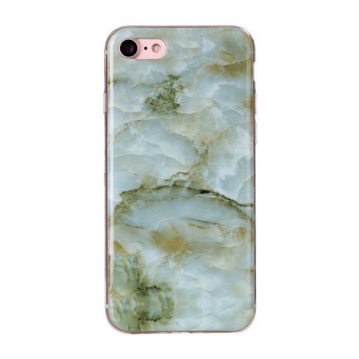 Mobigear Marble Soft Case Cover Green iPhone SE (2020) / 8/7