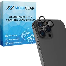 Mobigear Single iPhone 13 Pro Max Glazen Camera Lens Protector - Case Friendly - Zwart