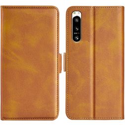 Mobigear Slim Magnet Sony Xperia 5 IV Hoesje Bookcase Portemonnee - Cognac