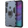 Mobigear Armor Ring Samsung Galaxy A11 Hoesje Hardcase Backcover Shockproof met Ringhouder - Blauw