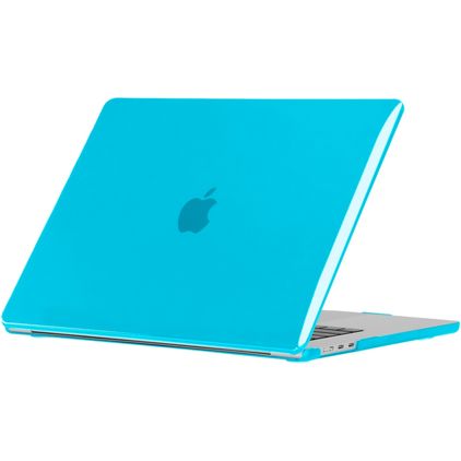 Mobigear Glossy MacBook Air 15 Inch (2023-2026) Hoes Hardshell Laptopcover MacBook Case - Blauw - Model A2941 / A3114 / A3241 / A3448
