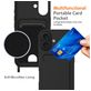Mobigear Lanyard Card iPhone 16 Plus Siliconen Hoesje met koord en Pasjeshouder - Zwart