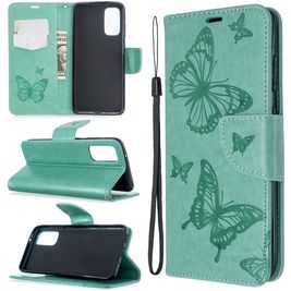Mobigear Butterfly Samsung Galaxy S20 Hoesje Bookcase Portemonnee - Turquoise