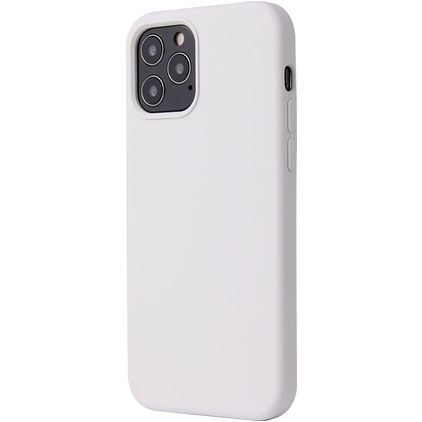 Mobigear Rubber Touch iPhone 12 Siliconen Hoesje Backcover - Wit