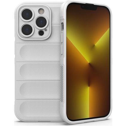 Mobigear Bumpy iPhone 14 Pro Hoesje Flexibel TPU Backcover - Wit