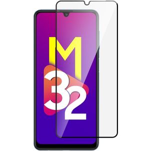 Mobigear Premium Samsung Galaxy M32 4G Glazen Screenprotector - Case Friendly - Zwart