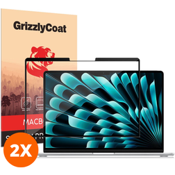 GrizzlyCoat Premium MacBook Air 13 Inch (2022-2026) Screenprotector Folie - Case Friendly (2-Pack)