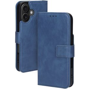 Mobiparts Classic Wallet MagSafe iPhone 16 Hoesje Bookcase Portemonnee - Steel Blue