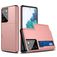 Mobigear Card Samsung Galaxy S21 Ultra Hoesje Hardcase Backcover Shockproof met Pasjeshouder - Roségoud