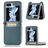 Mobigear Excellent Samsung Galaxy Z Flip 5 Hoesje Hardcase Backcover met Pasjeshouder - Groen