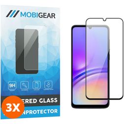 Mobigear Premium Samsung Galaxy A05 Glazen Screenprotector - Case Friendly - Zwart (3-Pack)