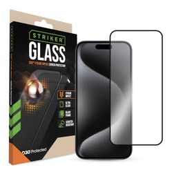 Striker Xtreme Impact iPhone 15 Pro Glazen Screenprotector - Case Friendly