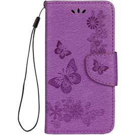 Mobigear Butterfly iPhone X Hoesje Bookcase Portemonnee - Paars