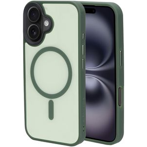 Mobiparts Hardcover iPhone 16 MagSafe Hoesje Hardcase Backcover - Satin Green