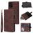 Mobigear Zipper iPhone 12 Hoesje Bookcase Portemonnee - Bruin