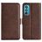 Mobigear Slim Magnet Motorola Edge 30 Hoesje Bookcase Portemonnee - Bruin