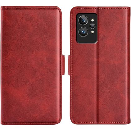Mobigear Slim Magnet Realme GT2 Pro Hoesje Bookcase Portemonnee - Rood