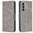 Mobigear Excellent Motorola Moto G200 5G Hoesje Bookcase Portemonnee - Grijs
