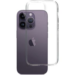 Mobiparts Classic Doorzichtig iPhone 14 Pro Hoesje Flexibel TPU Backcover - Transparant