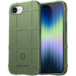 Mobigear Rugged Shield iPhone 17e Hoesje Flexibel TPU Backcover Shockproof - Groen